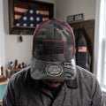Black Camo American Flag Tactical Cap