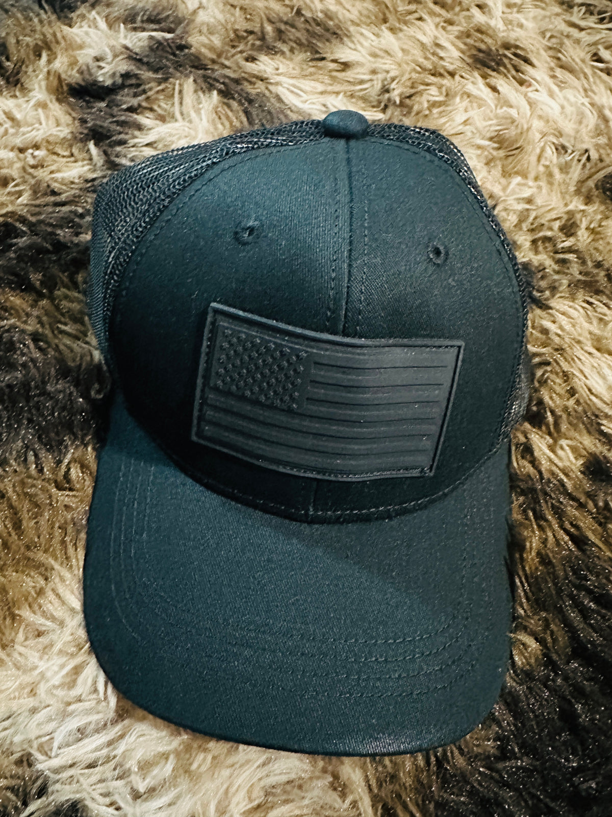 Black American Flag Trucker Hat